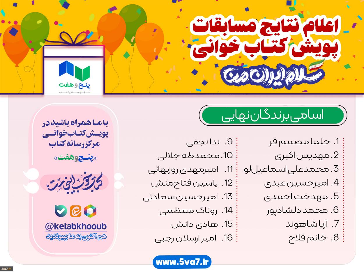 اعلام نتایج مسابقات پویش «سلام ایران من»